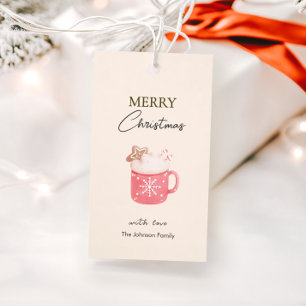 Etiqueta Para Presente Pastel Cocoa Mug Cookie Feliz Natal