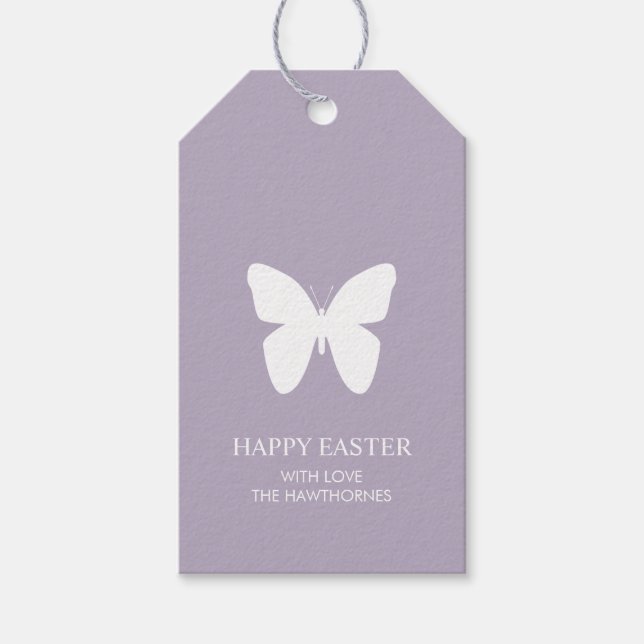 Etiqueta Para Presente Pastel Elegant Easter (Frente)