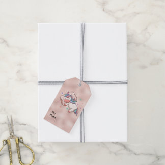 Etiqueta Para Presente Pastel Unicorn Dormindo