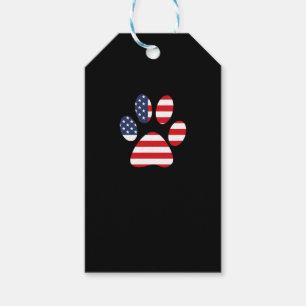 Etiqueta Para Presente Pata Americana do Cão de Bandeira