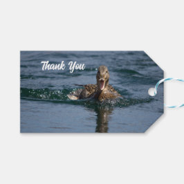 Etiqueta Para Presente Pato com bico aberto