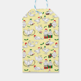 Etiqueta Para Presente Patos de Natal Festivos