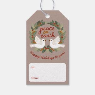 Etiqueta Para Presente Paz na Terra Dói Férias de Natal CLIENTES