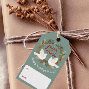 Etiqueta Para Presente Paz na Terra Dói Férias de Natal CLIENTES