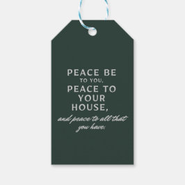 Etiqueta Para Presente Paz Seja Com Você, Paz à Sua Casa | Natal