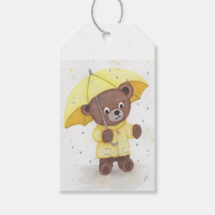 Etiqueta Para Presente Pé-urso na Chuva