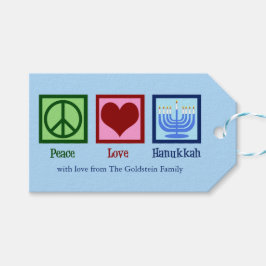 Etiqueta Para Presente Peace Love Hanukkah Festa Personalizada