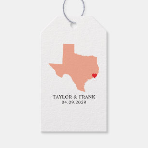 Etiqueta Para Presente Peach Texas Wedding