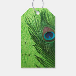 Etiqueta Para Presente Peacock verde limão