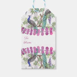 Etiqueta Para Presente Peacock Wedding