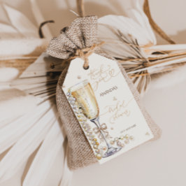 Etiqueta Para Presente Pearly & Prosecco Noiva Obrigada