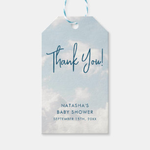 Etiqueta Para Presente Pedaço do Chá de fraldas das Nuvens do Céu