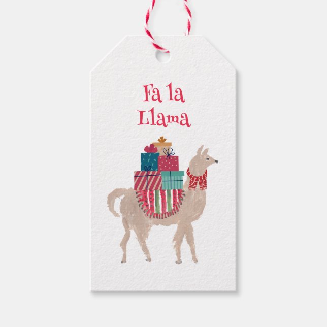 Etiqueta Para Presente Pedras De Natal Elegantes Ilustradas À Mão (Frente)