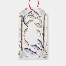 Etiqueta Para Presente Peixes e flores para amantes de peixes