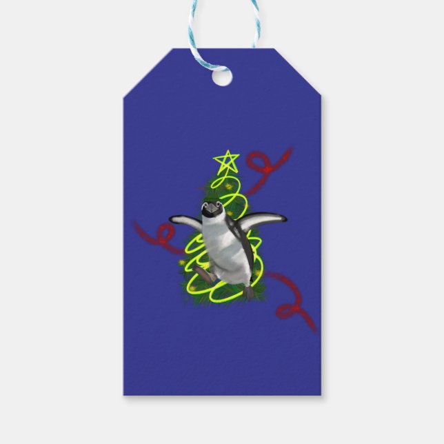 Etiqueta Para Presente Penguin Christmas (Frente)