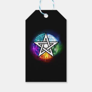 Etiqueta Para Presente Pentagrama do Wiccan