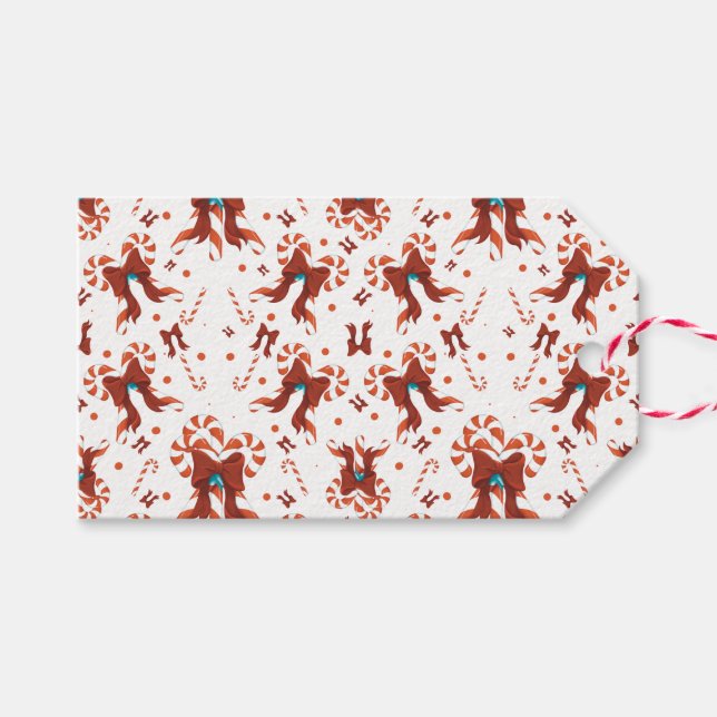 Etiqueta Para Presente Peppermint Charm (Frente (horizontal))