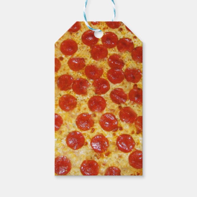 Etiqueta Para Presente Pepperoni Pizza (Frente)