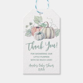Etiqueta Para Presente Pequena Abóbora, Outono, Favor de Chá de Bebê de O