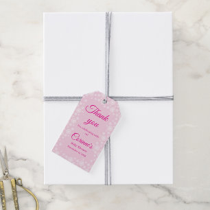 Etiqueta Para Presente Pequena floco de neve delicado rosa menina baby sh