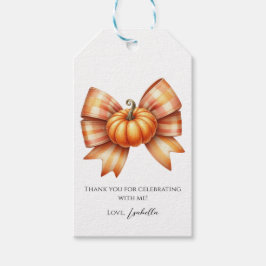 Etiqueta Para Presente Pequena marca do Presente de Abóbora - Primeiro An