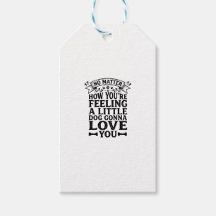 Etiqueta Para Presente Pequeno Amor de Cachorro Tipografia Vintage Design