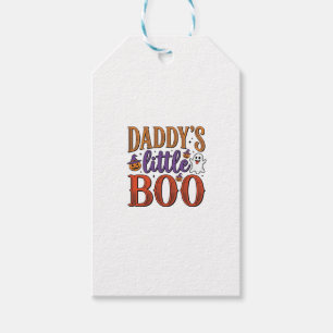 Etiqueta Para Presente Pequeno Boo de Papai Halloween Vintage