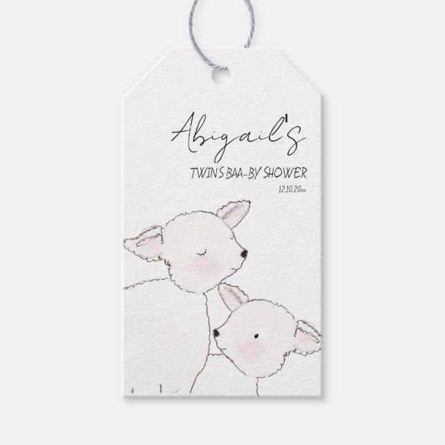 Etiqueta Para Presente Pequeno Chá de fraldas (Frente)