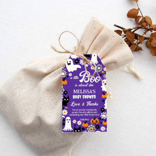 Etiqueta Para Presente Pequeno chá de fraldas de Halloween obrigado a fav