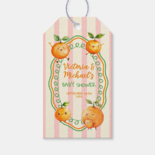 Etiqueta Para Presente Pequeno Chá de fraldas de Laranja Cutie