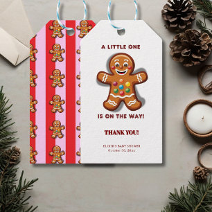 Etiqueta Para Presente Pequeno Chá de fraldas Mínimo de Um Gingerpão