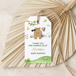 Etiqueta Para Presente Pequeno Explorador Floresta Florestal Caminhada Ba