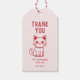 Etiqueta Para Presente Pequeno gato te obrigado (MUDE TODAS AS CORES)