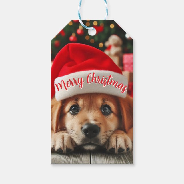 Etiqueta Para Presente Pequeno helicóptero de papais noeis (Frente)