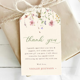 Etiqueta Para Presente Pequeno primeiro aniversario Flor de Flor Selvagem