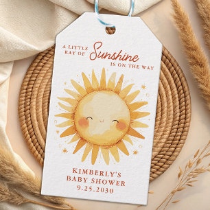 Etiqueta Para Presente Pequeno Raio de Sol Boho Festa de Bebê Fofo Sol