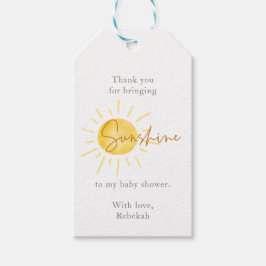 Etiqueta Para Presente Pequeno Ray do Chá de fraldas Sunshine Boho