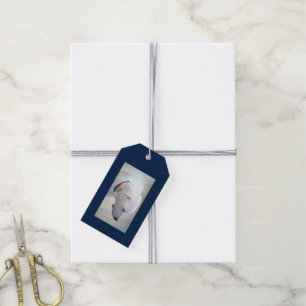 Etiqueta Para Presente Perfil de Cachorro Pai Branco Gelado Labrador Mix