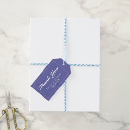 Etiqueta Para Presente Periwinkle & White Modern Minimalist Obrigado