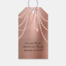 Pérolas de Ouro Rosa Personalizadas com Diamantes