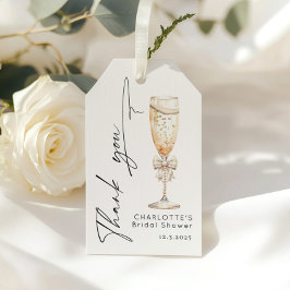 Etiqueta Para Presente Pérolas e Prosecco Arco de pérola noiva Obrigada