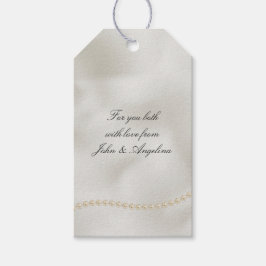 Etiqueta Para Presente Pérolas Luxo Branco