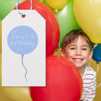 Etiqueta Para Presente Personalised Balloon Party birthday christening 