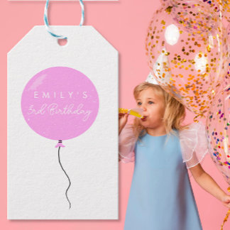 Etiqueta Para Presente Personalised Balloon Party birthday christening 