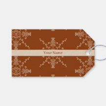 Personalised Brown Indian Boho Line Art Pattern