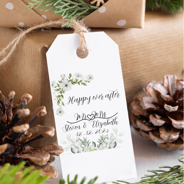 Etiqueta Para Presente Personalised Wedding Gift happy ever after  (Criador carregado)