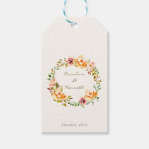 Personalização de Casamento Floral de Aquarela Col