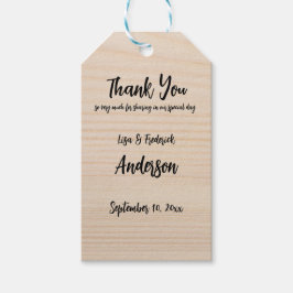 Etiqueta Para Presente Personalizado Agradecimento Rústico em Madeira de