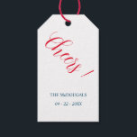 Etiqueta Para Presente Personalizado com o Red Cheer<br><div class="desc">Personalizado com as Etiquetas de Presente do Red Cheer Estas cores centradas no florista e as etiquetas de presentes de casamento são perfeitas para o seu casamento clássico e moderno. Este design apresenta caligrafia romântica delicada e elegante, semelhante a manuscrito, com tipografia de chique. Este olhar se parece bem com...</div>