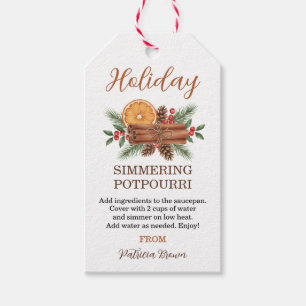 Etiqueta Para Presente Personalizado Potpourri de Fermentação de Férias